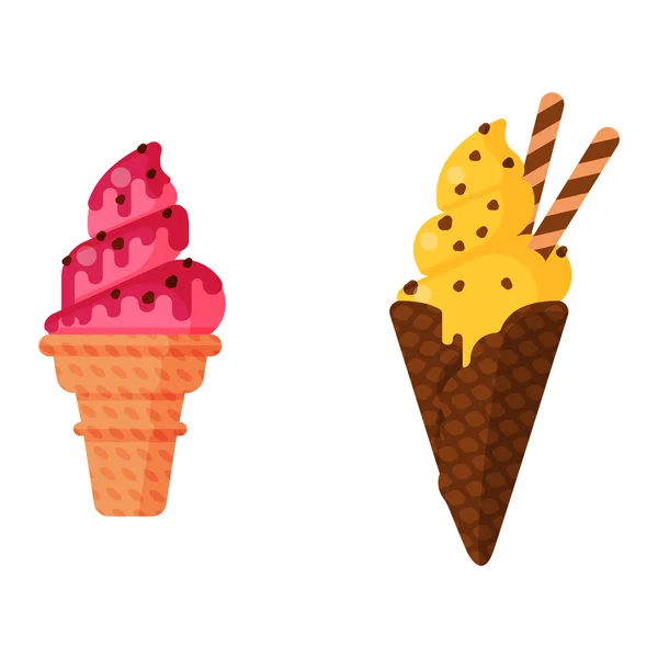 Set of ice cream icons — Stock Vector