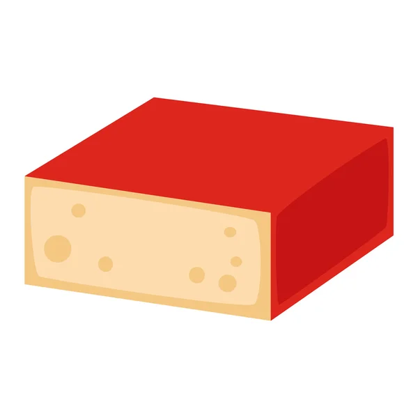 Icono de ilustración de vector de queso — Vector de stock