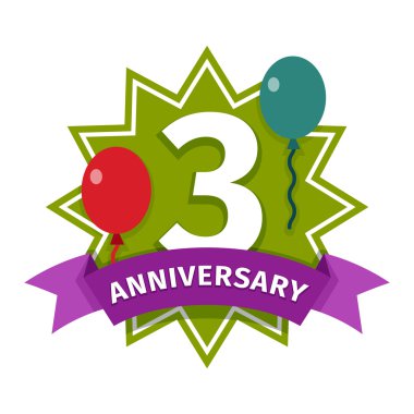 İyi ki doğdun rozet vektör simgesi