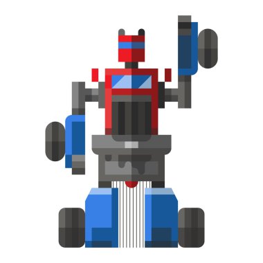 Şirin antika robot vektör karakter