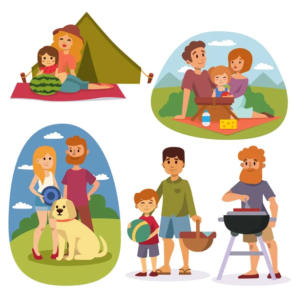 Семейный пикник — стоковый вектор