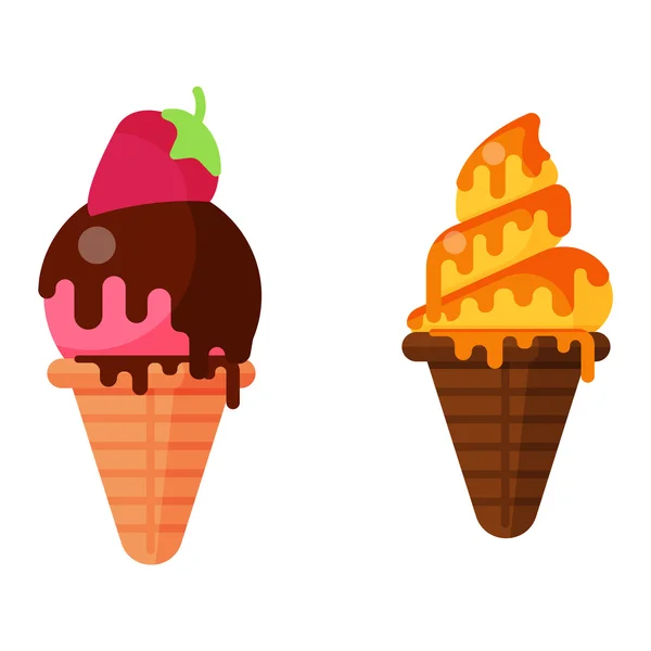 Conjunto de iconos de helado — Archivo Imágenes Vectoriales