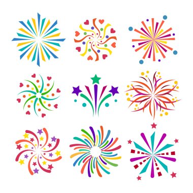 Fireworks vektör simge izole