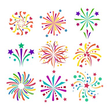 Fireworks vektör simge izole