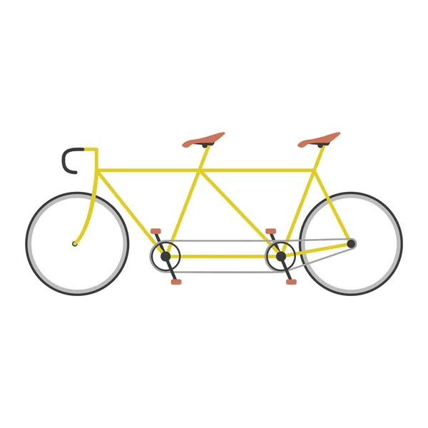 Vintage Bisiklet düz vektör çizim. — Stok Vektör