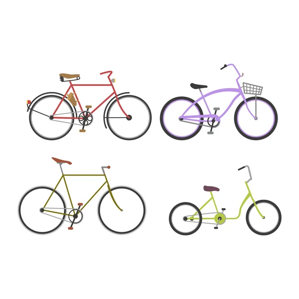 Vintage bicycle flat vector illustration. — Stock Vector