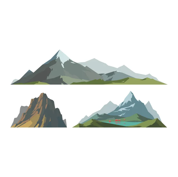 Ilustración vectorial montaña aislada — Vector de stock