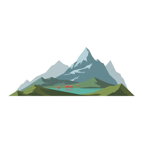 Ilustración vectorial montaña aislada — Archivo Imágenes Vectoriales