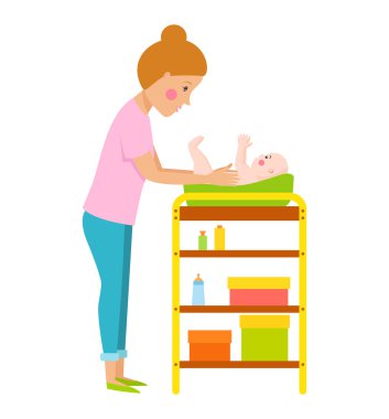 Genç anne vektör karakter