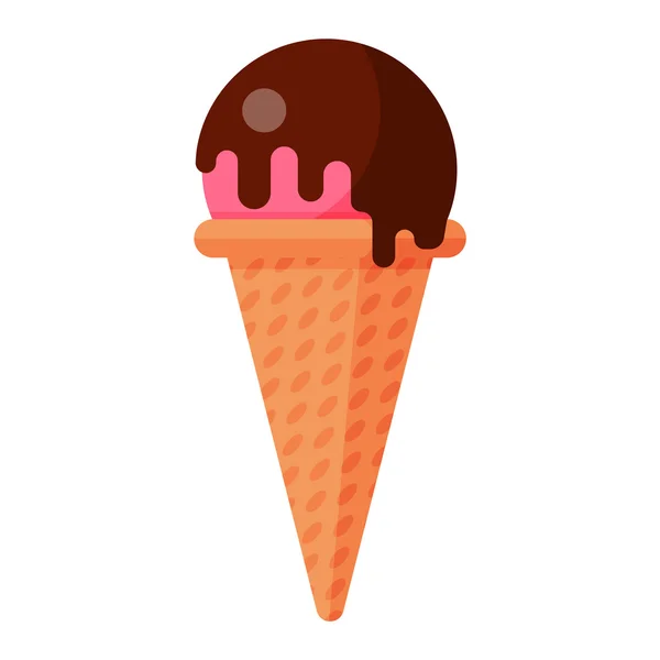 Ensemble d'icône de crème glacée isolé — Image vectorielle