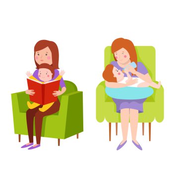 Genç anne vektör karakter