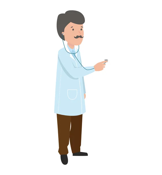 Γιατρός καρτούν εικονογράφηση φορέα — Διανυσματικό Αρχείο
