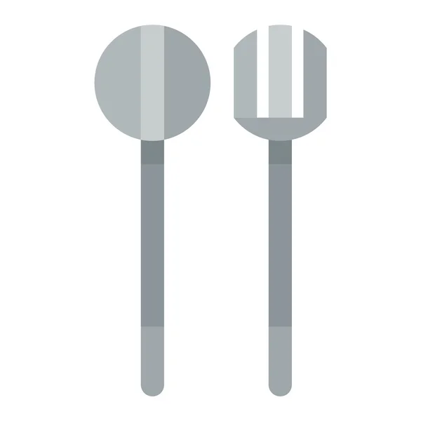 Vektor sendok dan garpu - Stok Vektor