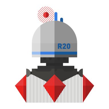 Şirin antika robot vektör karakter