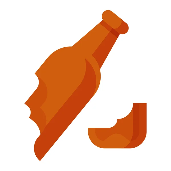 Illustrazione vettore bottiglia rotta . — Vettoriale Stock