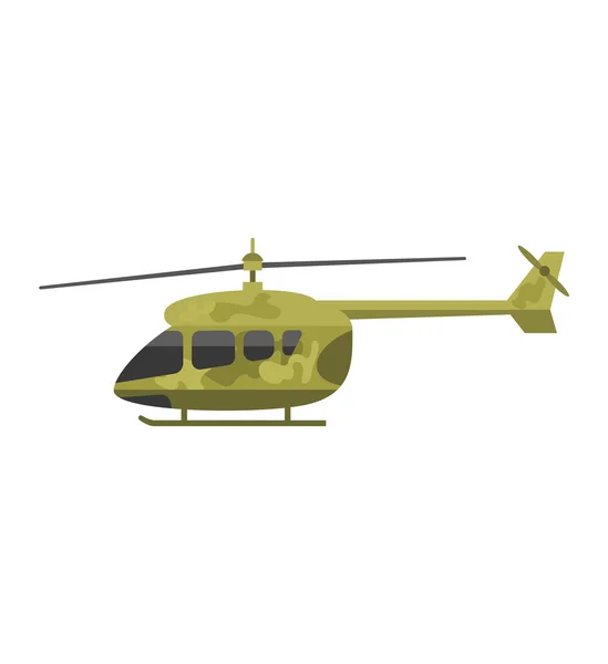 Transporte aéreo helicóptero militar — Vector de stock