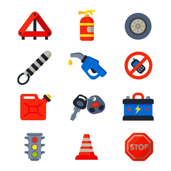 Iconos de automovilista de transporte automático — Vector de stock