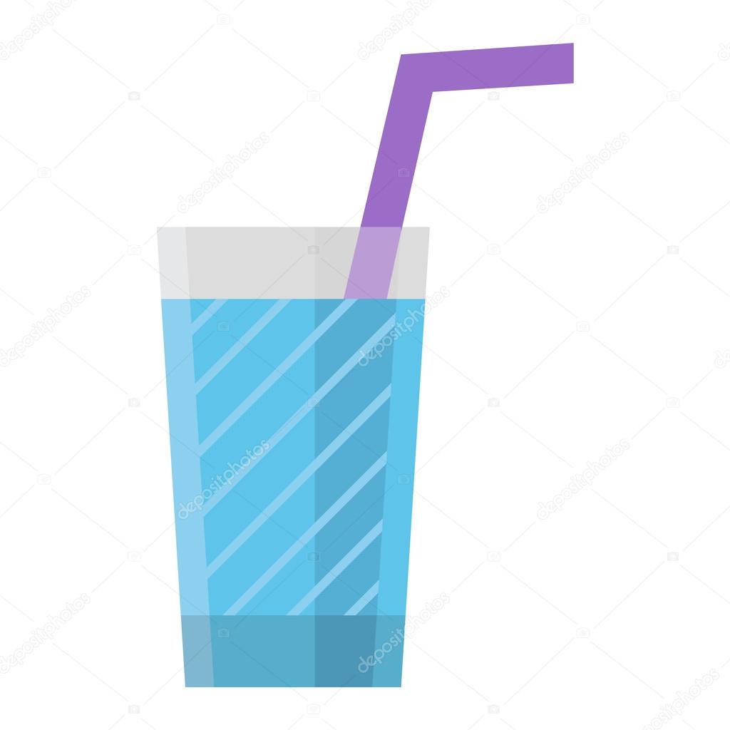 Water glass cup vector illustration.