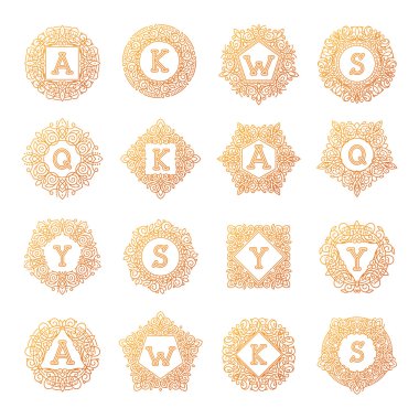 Monogram bage logo vektör