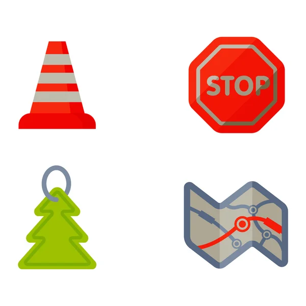 Auto transport motorist icons — Stock Vector