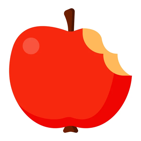 Bitten Apple vector illustratie. — Stockvector