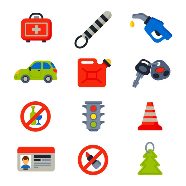 Auto transport automobilist pictogrammen — Stockvector