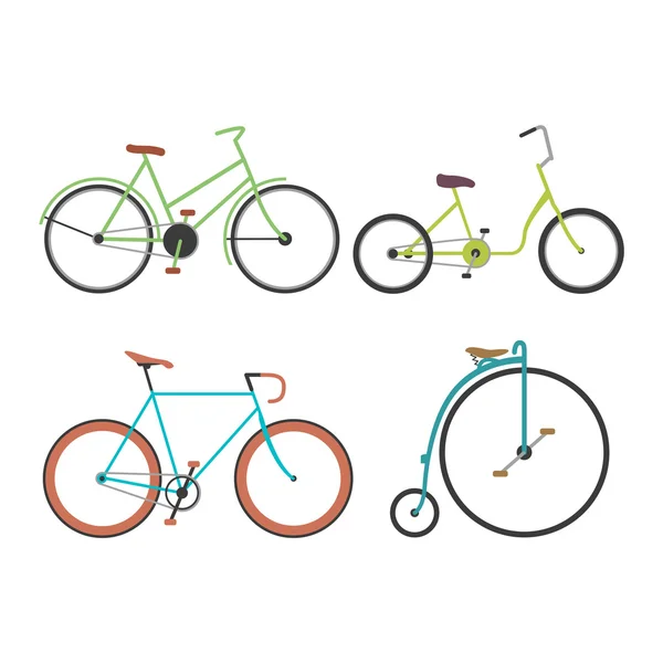 Vintage bicicleta plana vector ilustración . — Archivo Imágenes Vectoriales