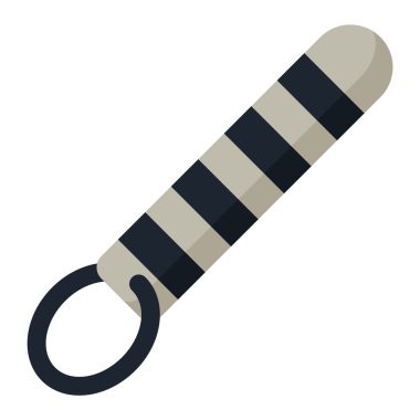 Trafik polisi çubuk düz vektör