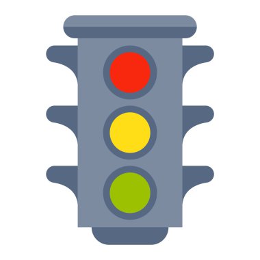 Trafik ışığı vektör illüstrasyon izole.