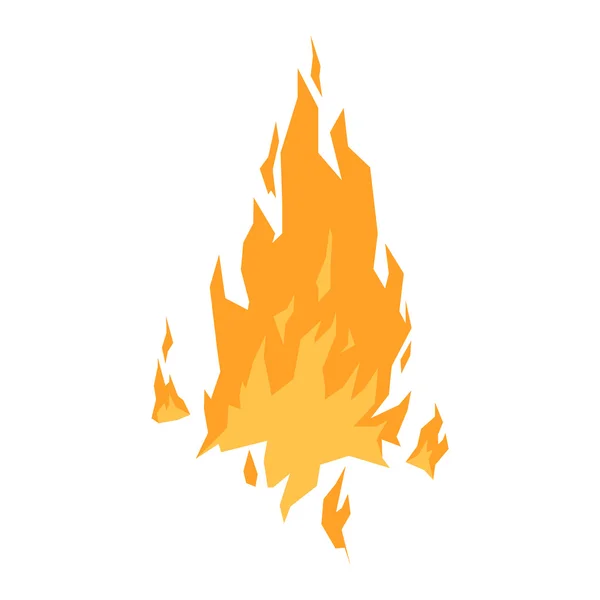 Vecteur de flamme de feu isolé — Image vectorielle