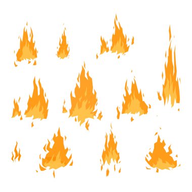 Yangın alev vectorisolated