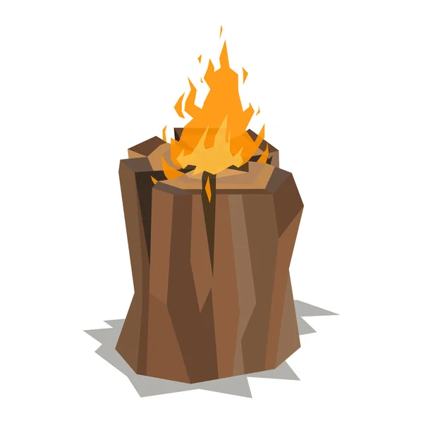 Lagerfeuer isolierte Vektorillustration. — Stockvektor