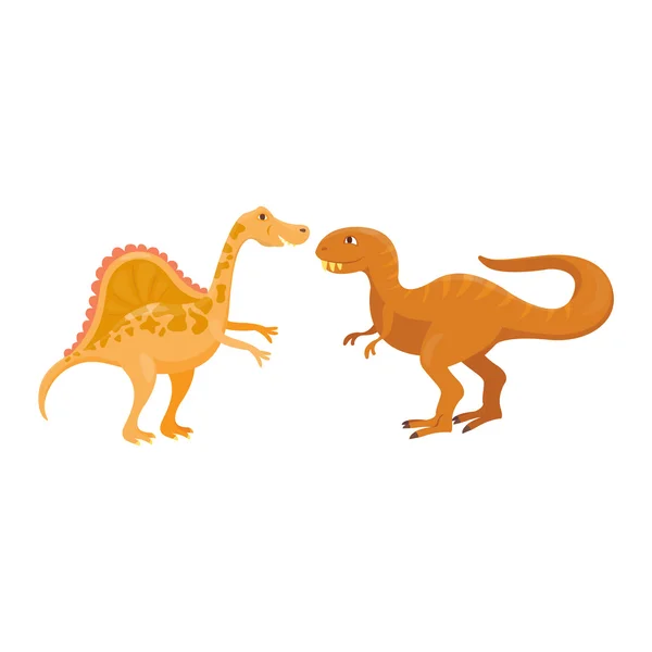 Çizgi film dinozor vektör çizim. — Stok Vektör