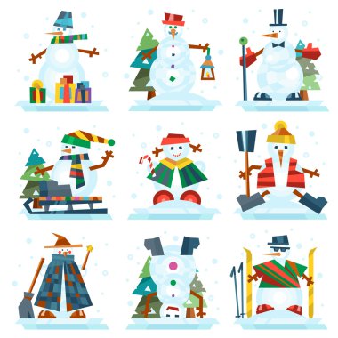 Karikatür kardan adam karakterleri