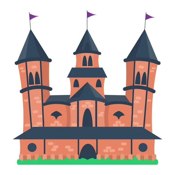 Illustration vectorielle dessin animé château — Image vectorielle