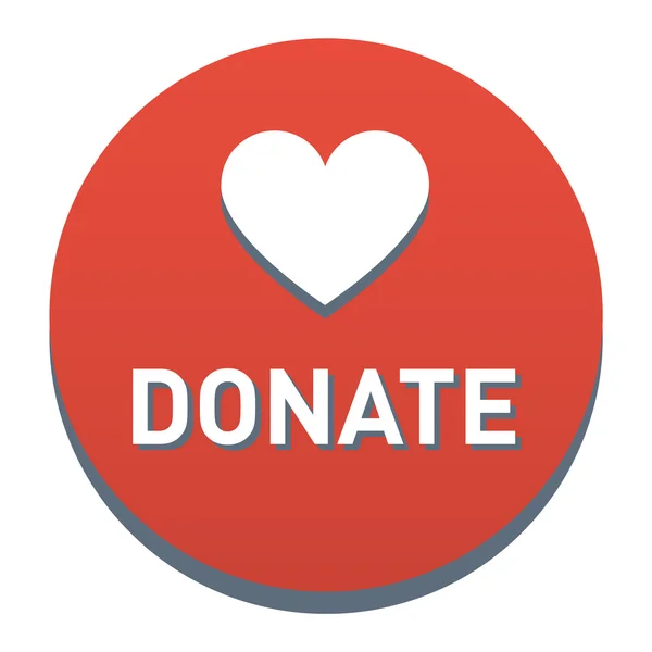 Donate button vector icon — Stock Vector