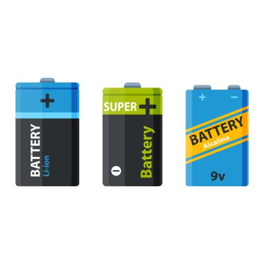 İzole akü vektör simgesi