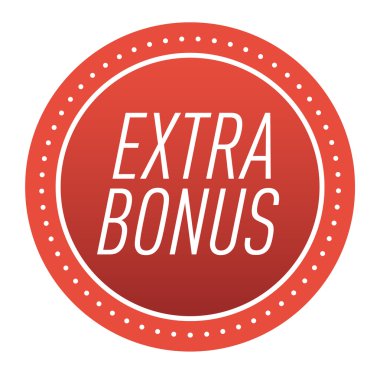 Ekstra bonus etiket vektör