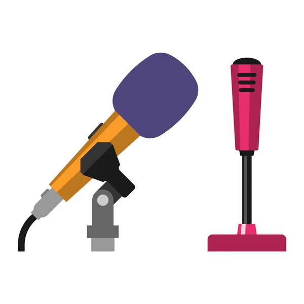 Microphone vector icon isolated — Stock Vector