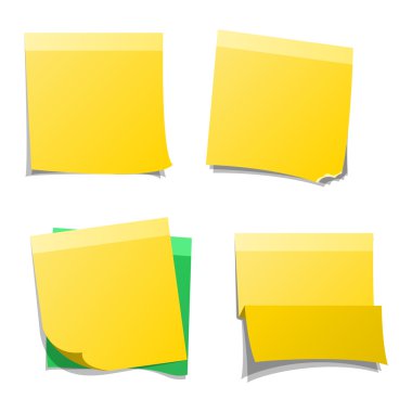 Etiket Not kağıt vektör çizim.