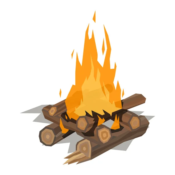 Bonfires isolated vector illustration. — Stock Vector