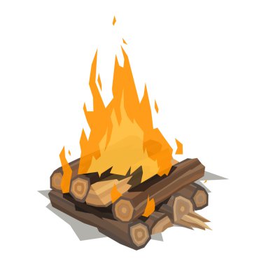 Şenlik ateşleri izole vektör çizim.