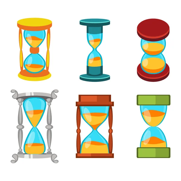 Reloj de arena vector conjunto — Vector de stock