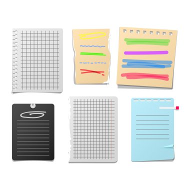 Etiket notlar illüstrasyon vektör.