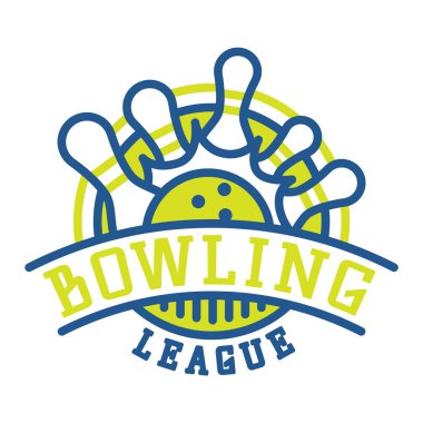Vektör bowling logo amblem.
