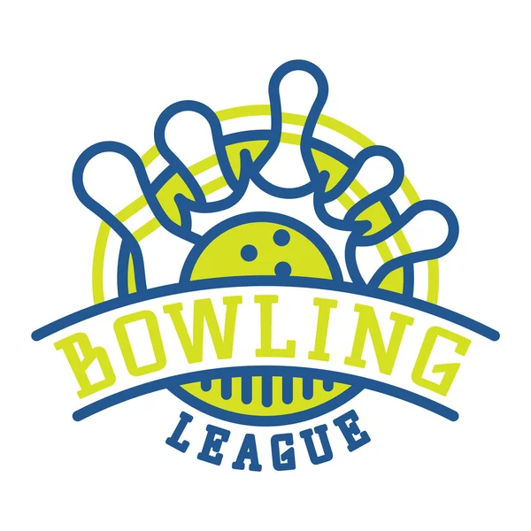 Vektor Bowling Logo Embleme. — Stockvektor