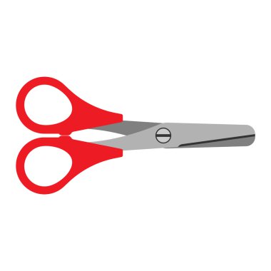 Makas vektör çizimi izole edildi