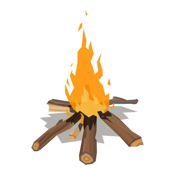 Bonfires isolated vector illustration. — Stock Vector