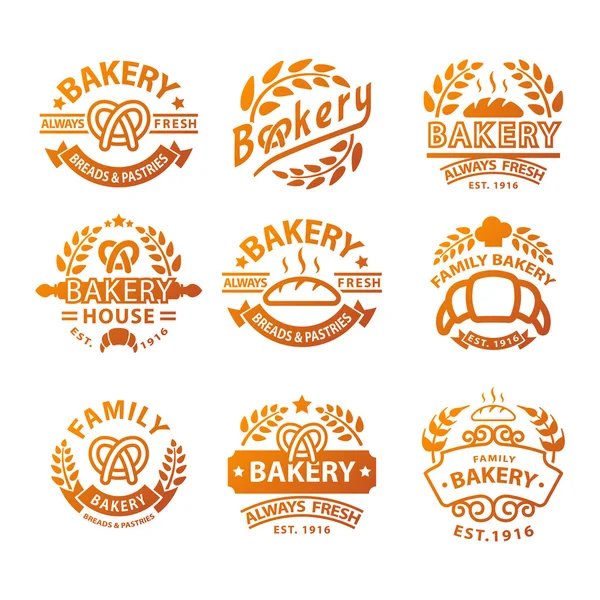 Bakery badge and logo icon — Stock Vector