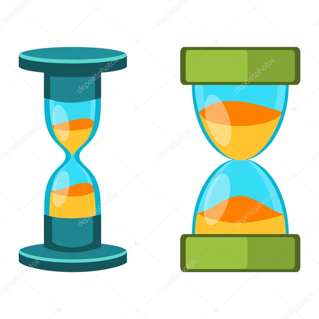 Sand clocks vector isolated